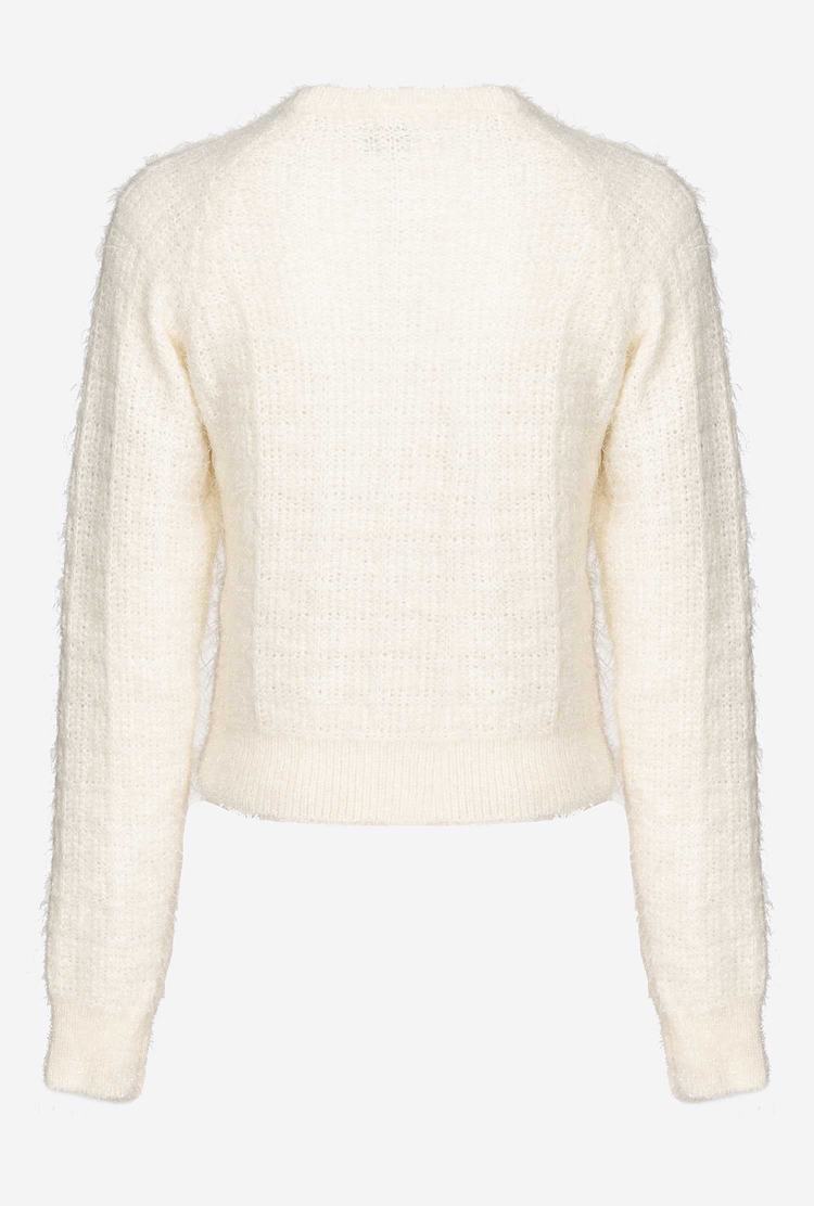 Women's Pinko Alpaca Blend Fluffy Pullover White | Australia-18509769