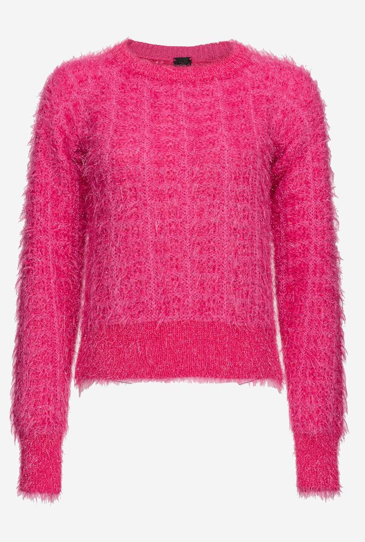 Women's Pinko Alpaca Blend Fluffy Pullover Red | Australia-51467399