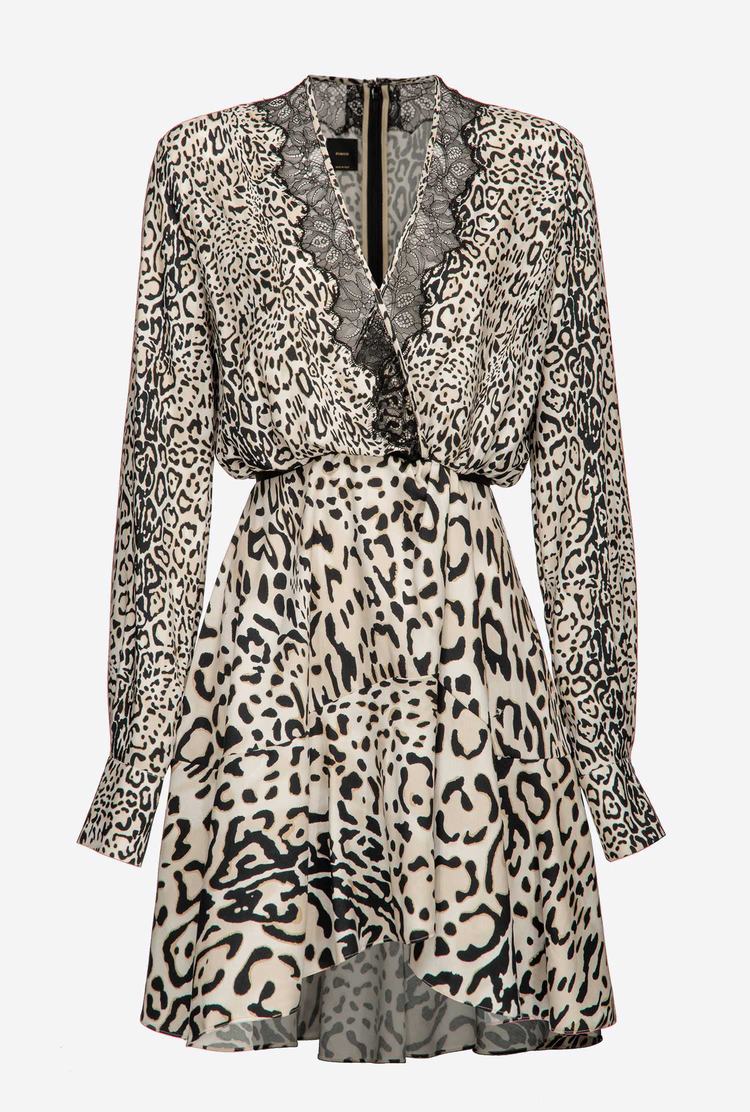 Women's Pinko Animal Print Dress Black | Australia-59613709