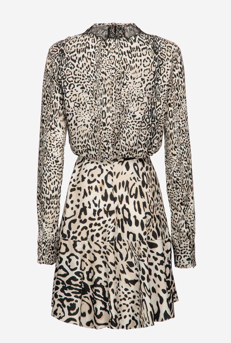 Women's Pinko Animal Print Dress Black | Australia-59613709