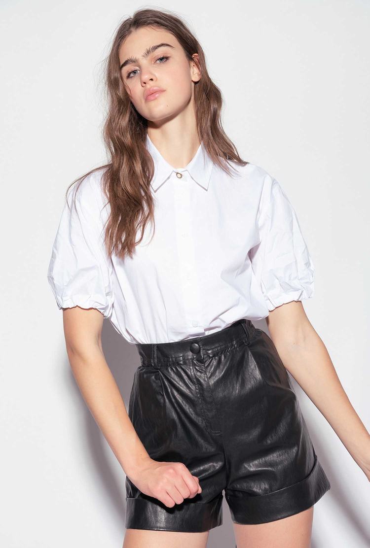 Women's Pinko Balloon Shirts White | Australia-87645109