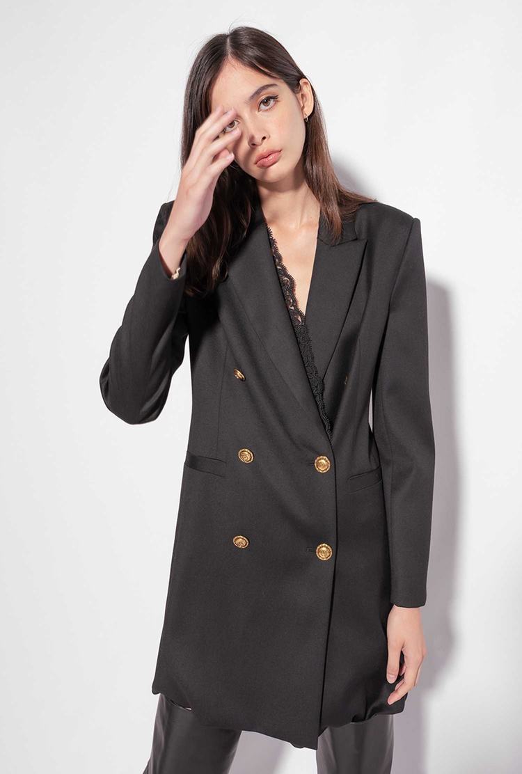 Women's Pinko Buttoned Blazers Black | Australia-21347599