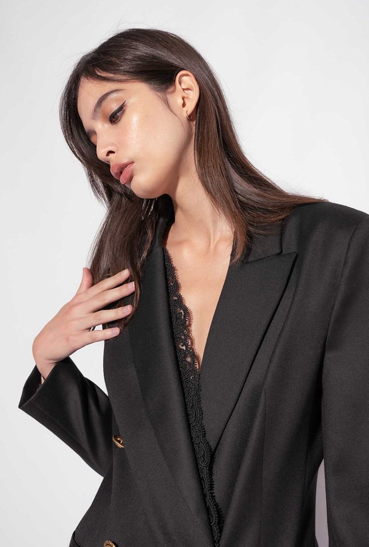 Women's Pinko Buttoned Blazers Black | Australia-21347599