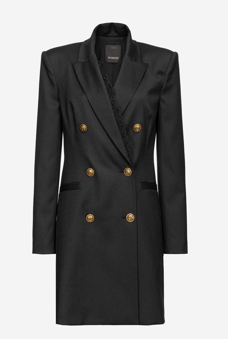 Women's Pinko Buttoned Blazers Black | Australia-21347599