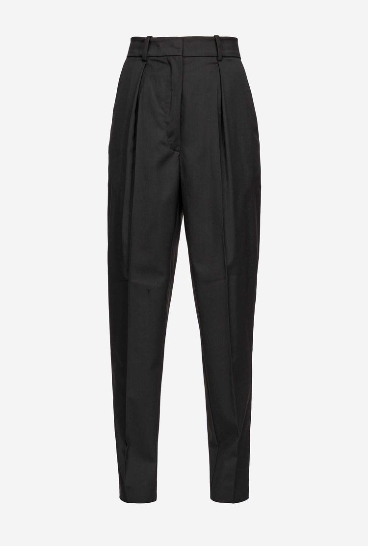 Women's Pinko Carrot-fit Stretch Pants Black | Australia-48637299