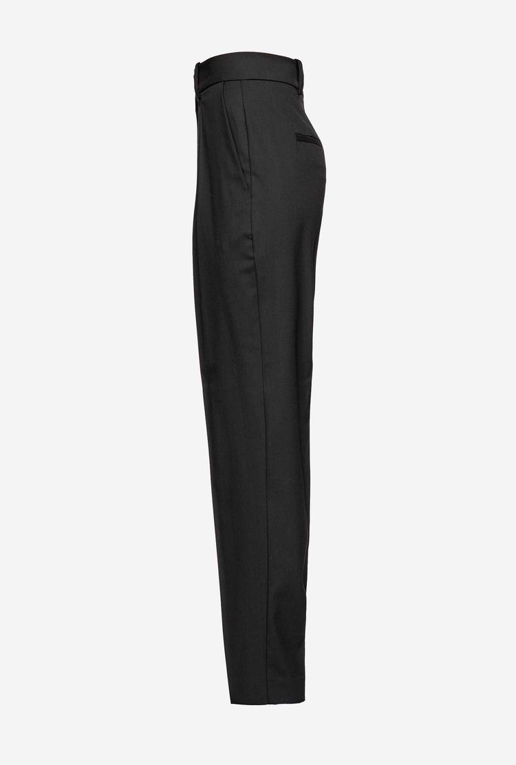 Women's Pinko Carrot-fit Stretch Pants Black | Australia-48637299