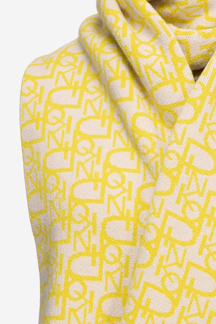 Women's Pinko Cashmere Jacquard Scarves Beige/Yellow | Australia-26597819