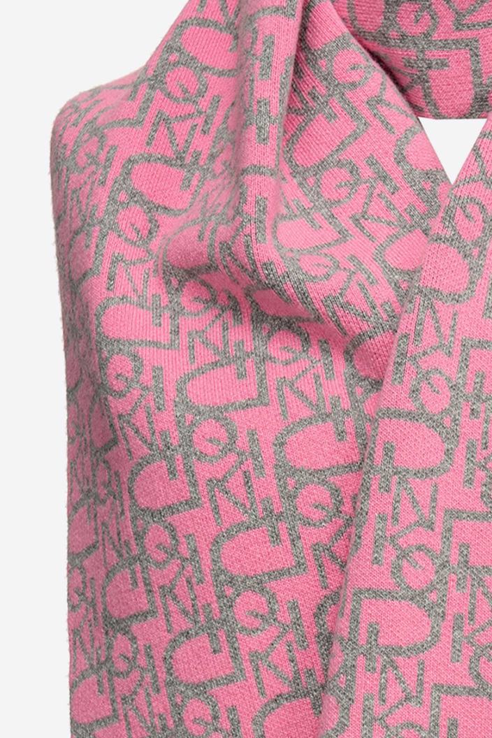 Women's Pinko Cashmere Jacquard Scarves Pink/Grey | Australia-40791839