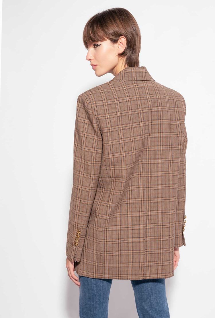 Women's Pinko Check Blazers Brown | Australia-12039859