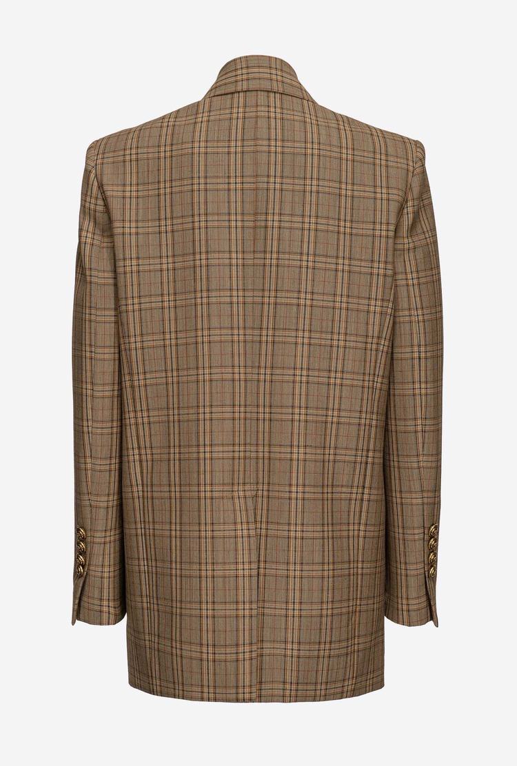 Women's Pinko Check Blazers Brown | Australia-12039859