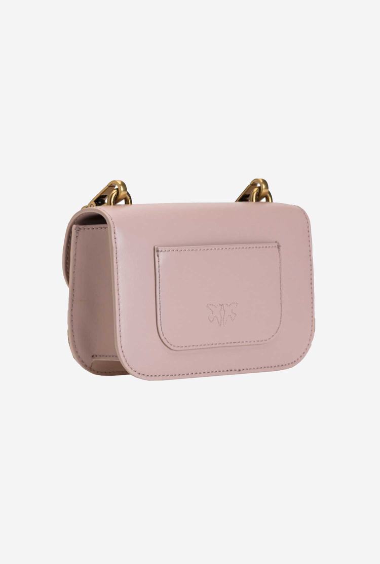 Women's Pinko Classic Love Bag Bell Simply Crossbody Bags Pink Gold | Australia-32457699