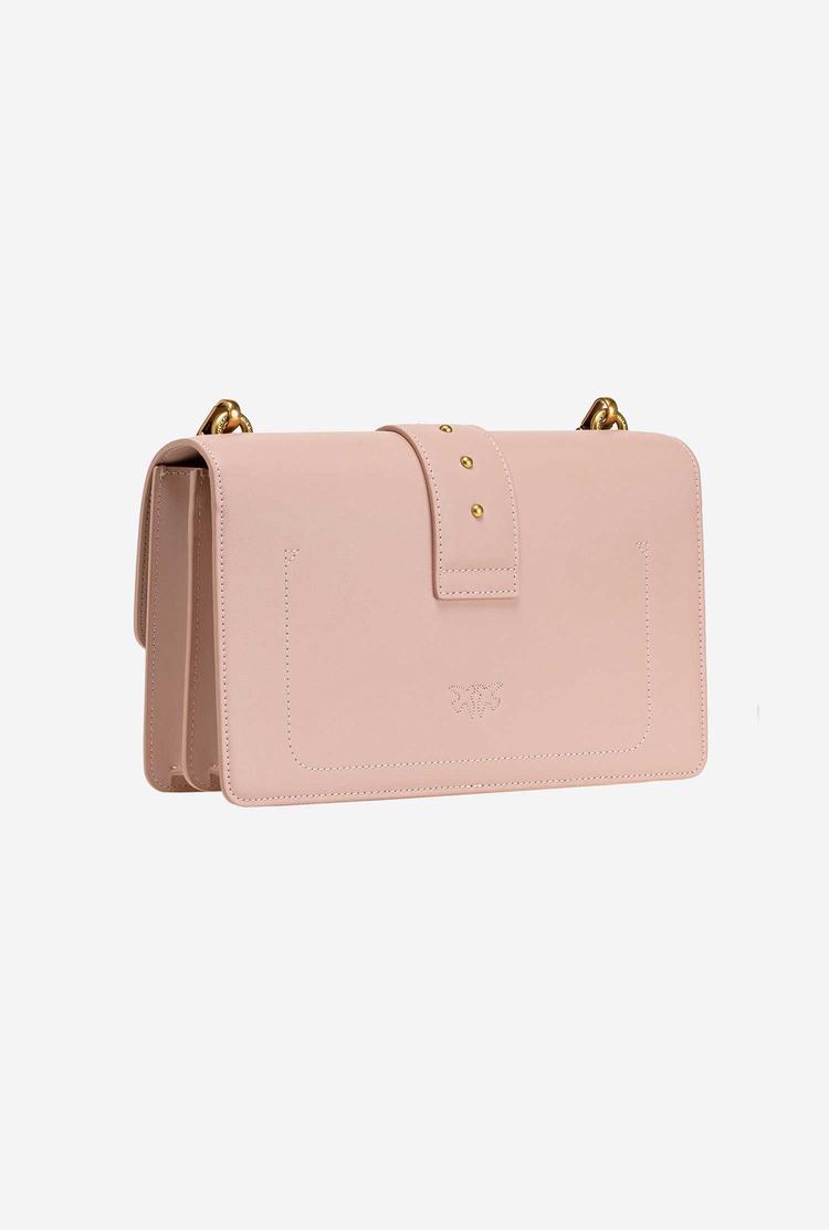 Women's Pinko Classic Love Bag Icon Simply Crossbody Bags Pink Gold | Australia-45796289