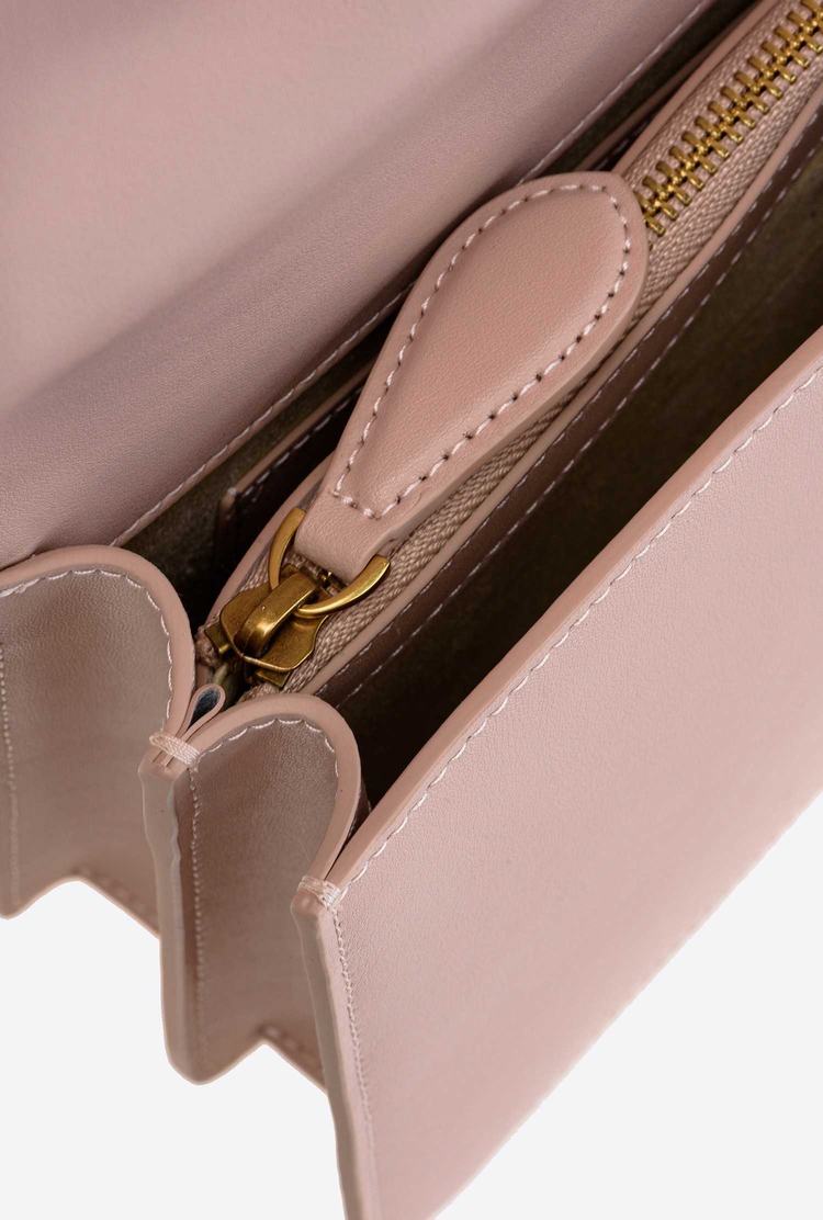 Women's Pinko Classic Love Bag Icon Simply Crossbody Bags Pink Gold | Australia-45796289