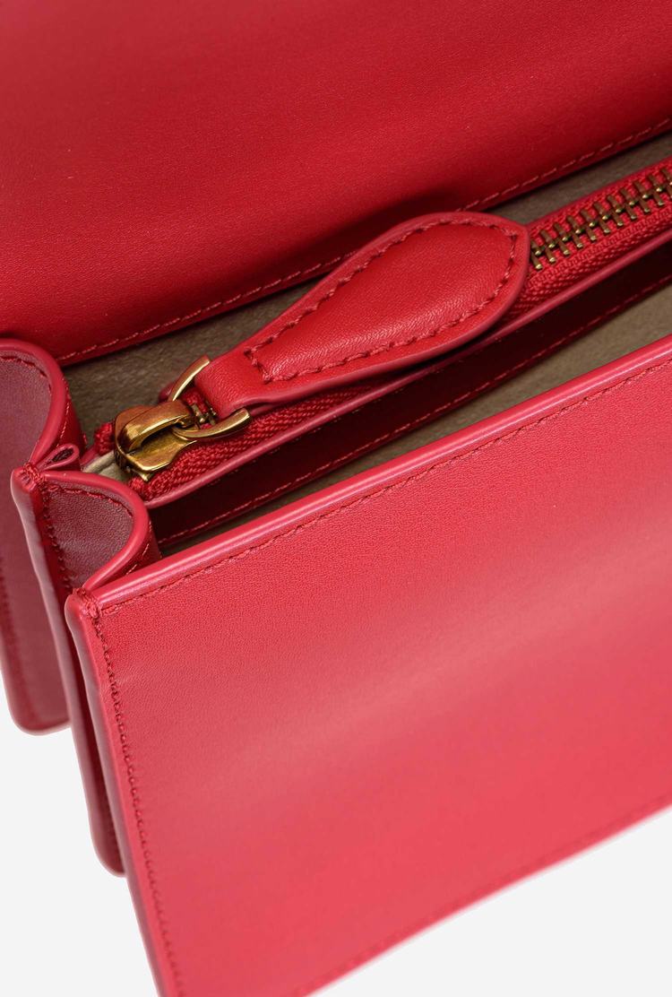 Women's Pinko Classic Love Bag Icon Simply Crossbody Bags Red Gold | Australia-87026939