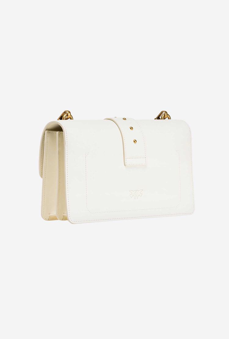 Women's Pinko Classic Love Bag Icon Simply Crossbody Bags White Gold | Australia-92536489