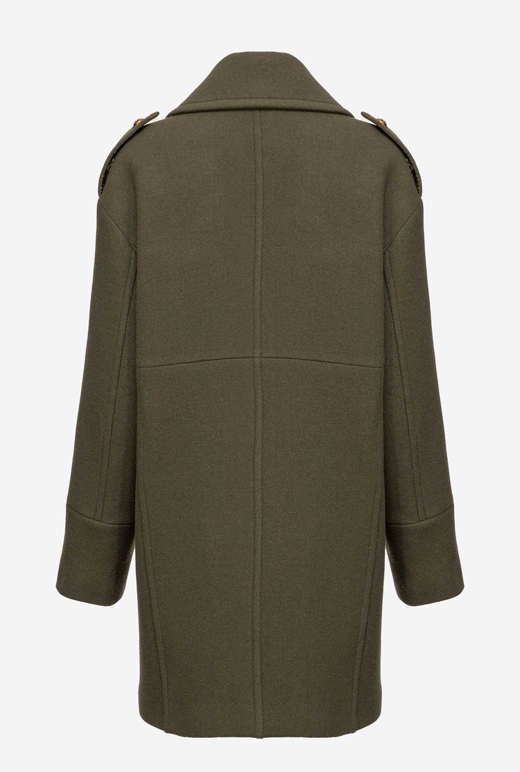 Women's Pinko Cloth Pea Coats Dark Green | Australia-67402399