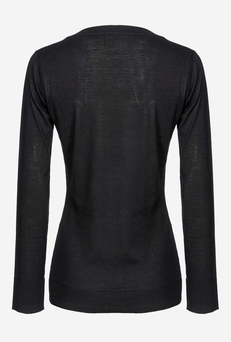 Women's Pinko Colour-block Sweaters Black | Australia-25031489