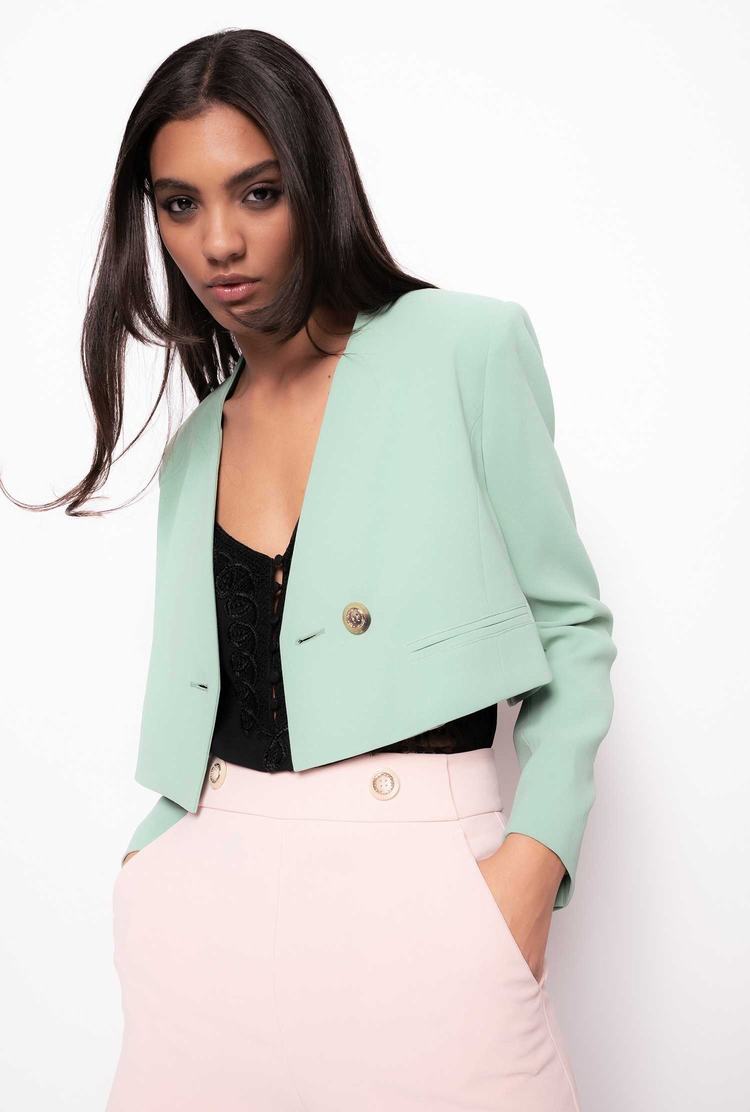 Women's Pinko Cropped Blazers Green | Australia-86129549