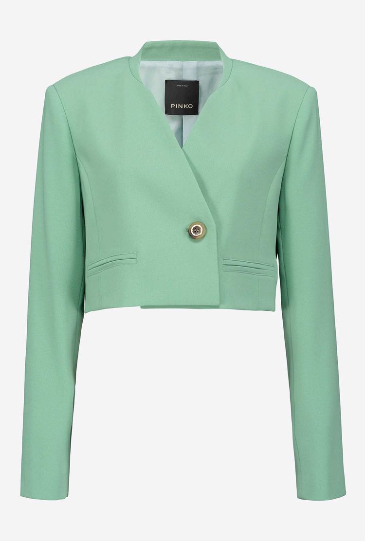 Women's Pinko Cropped Blazers Green | Australia-86129549