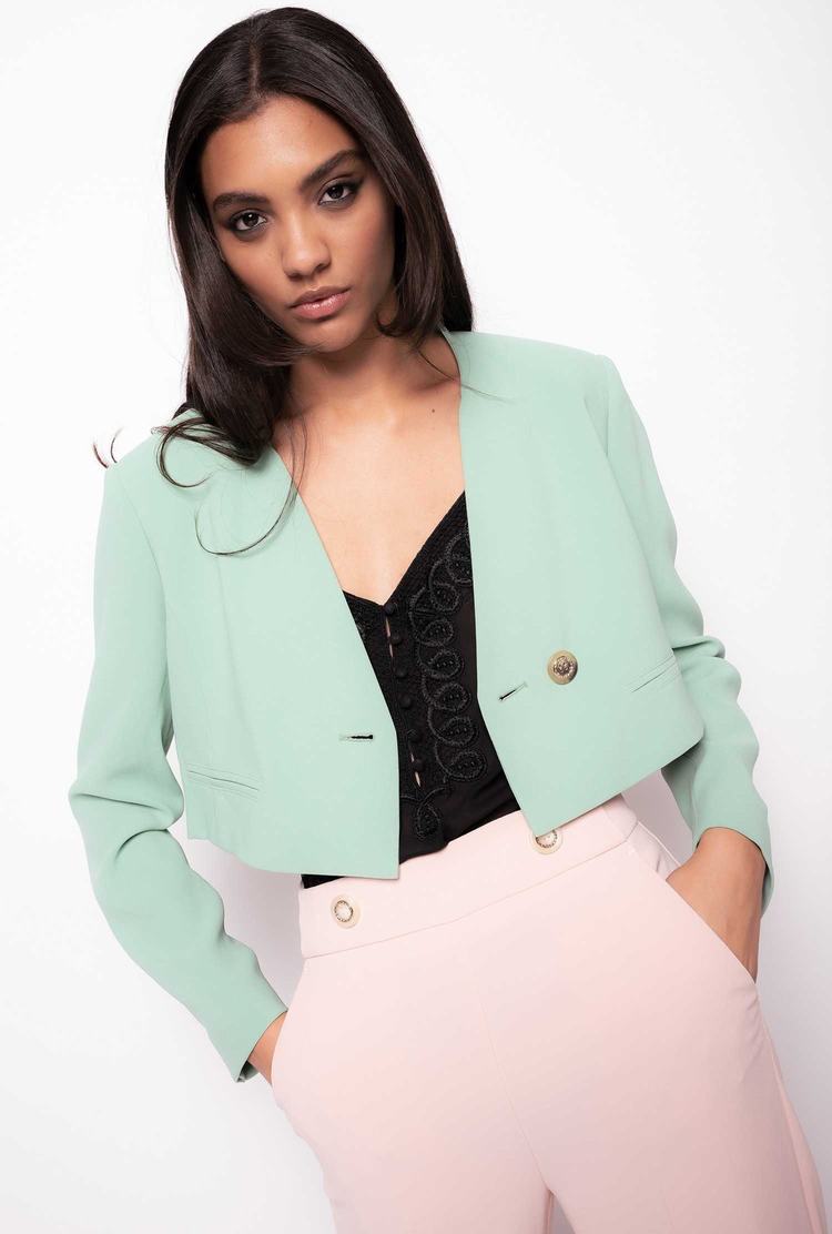 Women\'s Pinko Cropped Blazers Green | Australia-86129549