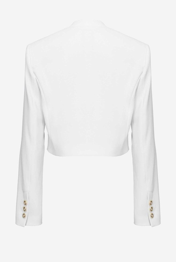 Women's Pinko Cropped Blazers White | Australia-16938549