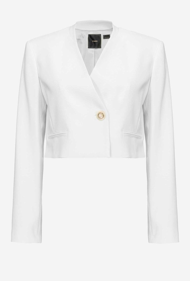 Women\'s Pinko Cropped Blazers White | Australia-16938549