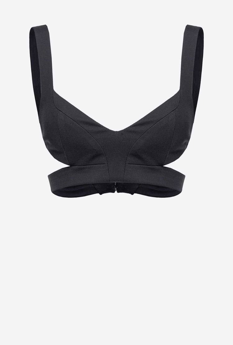 Women's Pinko Crossover Bralette Bandeau Black | Australia-53427819