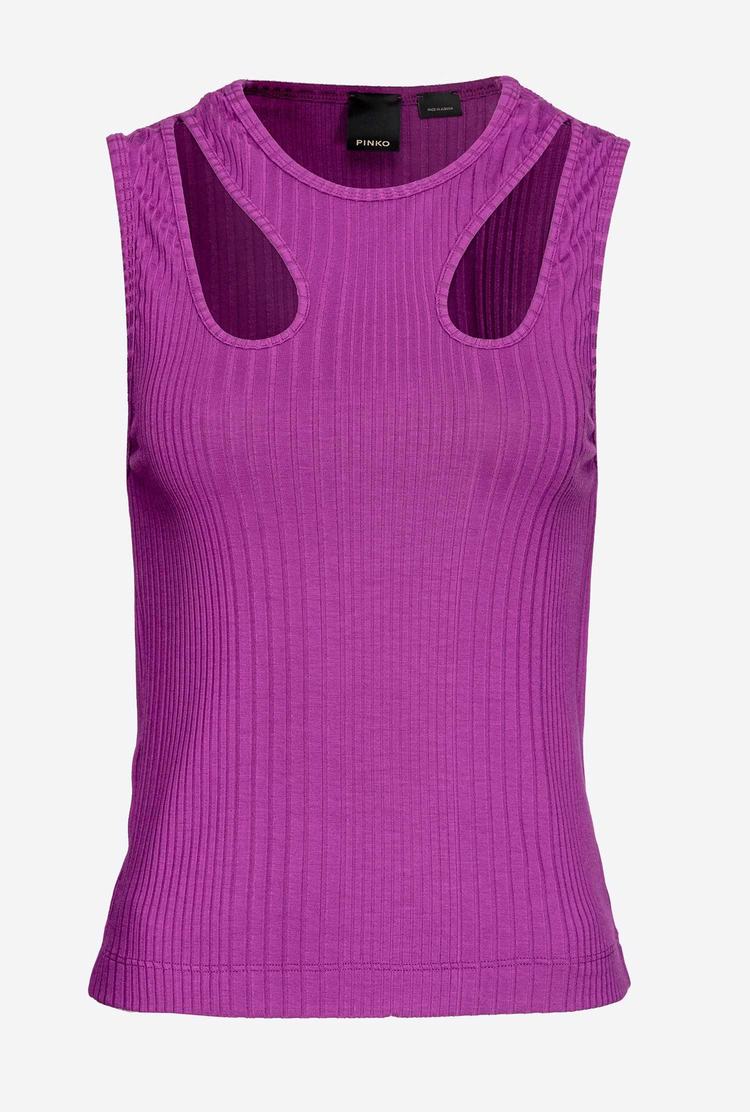 Women's Pinko Cut-out Tanks Purple | Australia-96483719