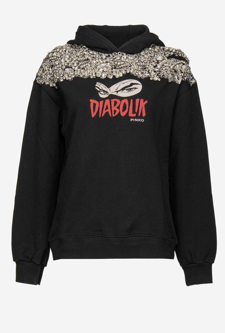 Women\'s Pinko Diabolik Sweatshirt Black | Australia-87469329