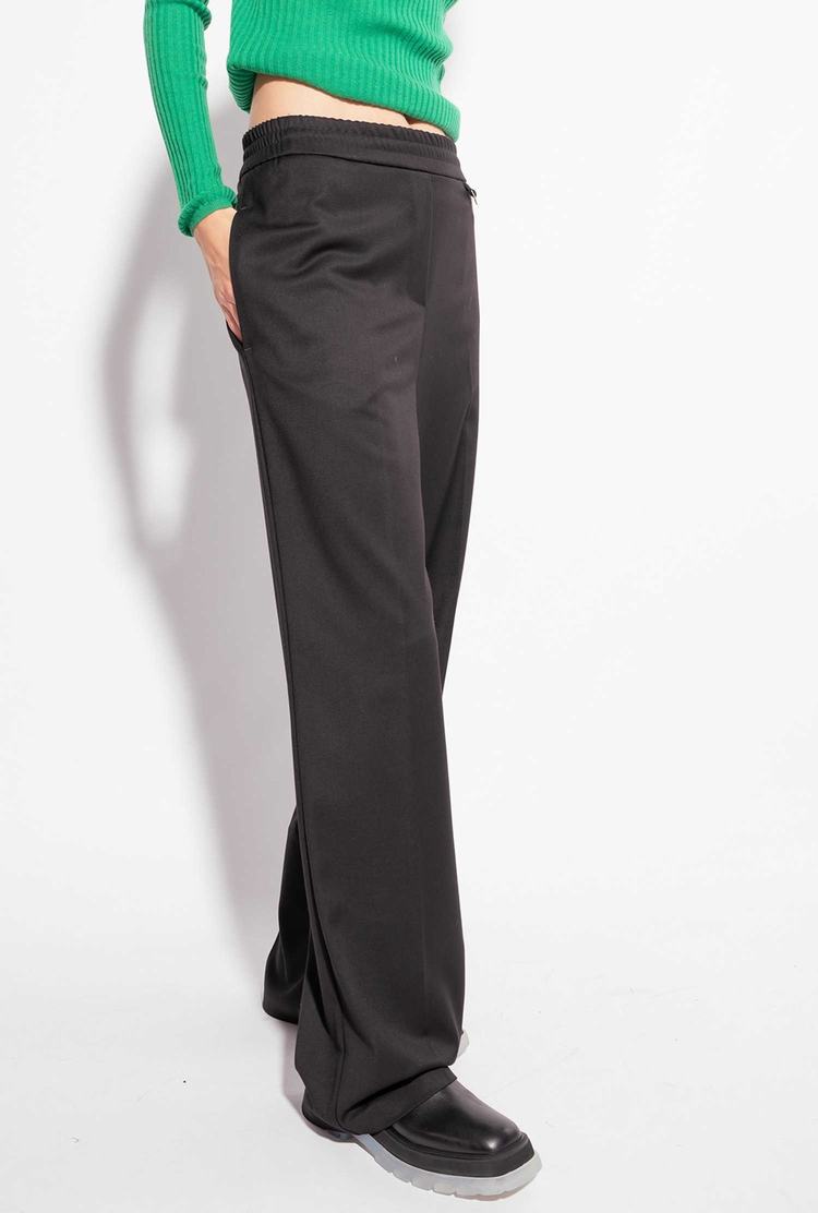 Women's Pinko Elastic Waist Pants Black | Australia-53786099