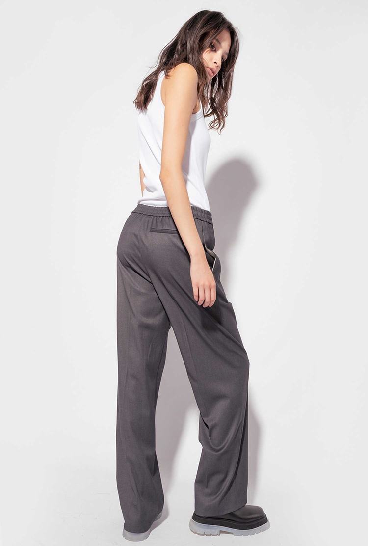 Women's Pinko Elastic Waist Pants Grey | Australia-45983129