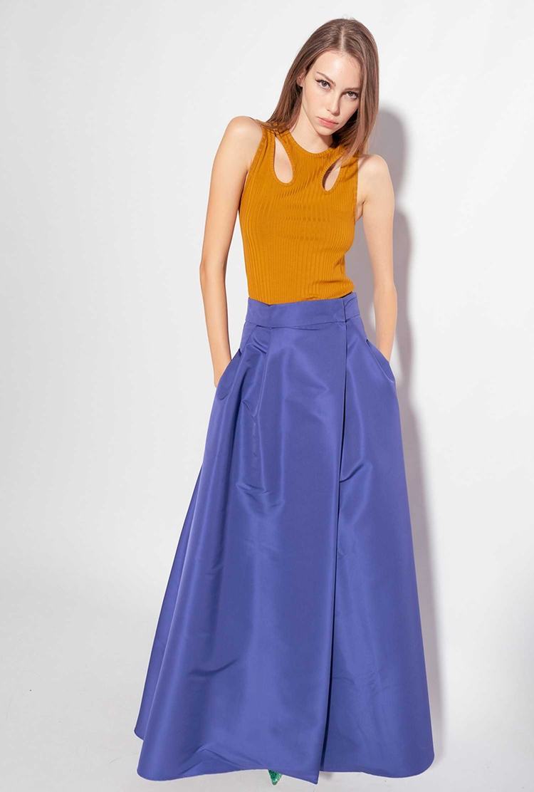 Women's Pinko Elegant Maxi Skirts Blue | Australia-93162479