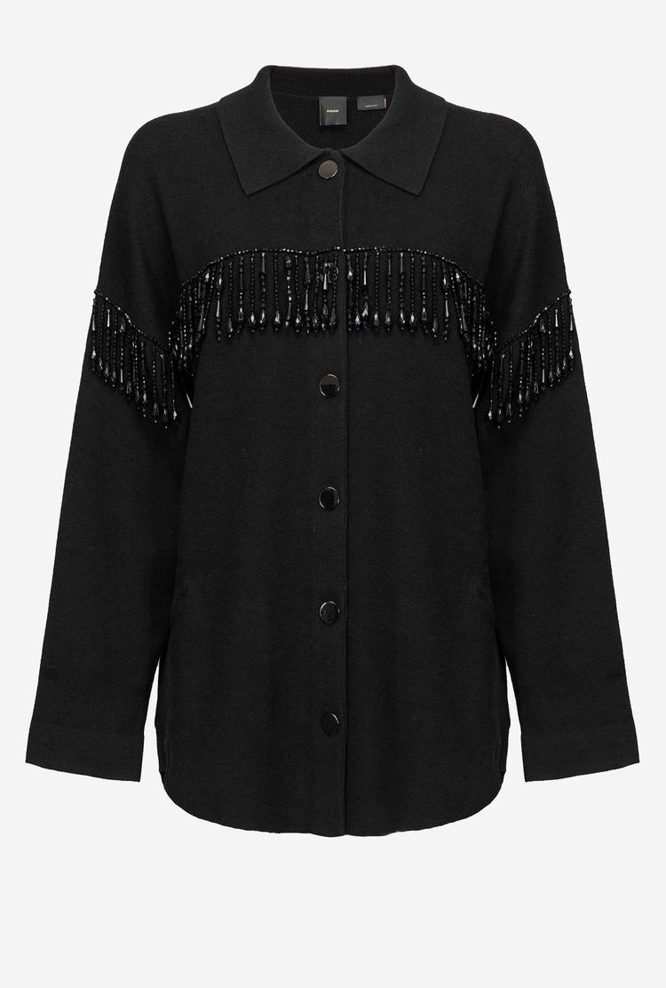 Women's Pinko Embellishment Jackets Black | Australia-13879249