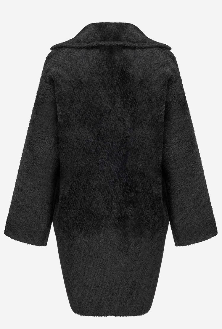 Women's Pinko Faux Fur Cocoon Coats Black | Australia-23079649