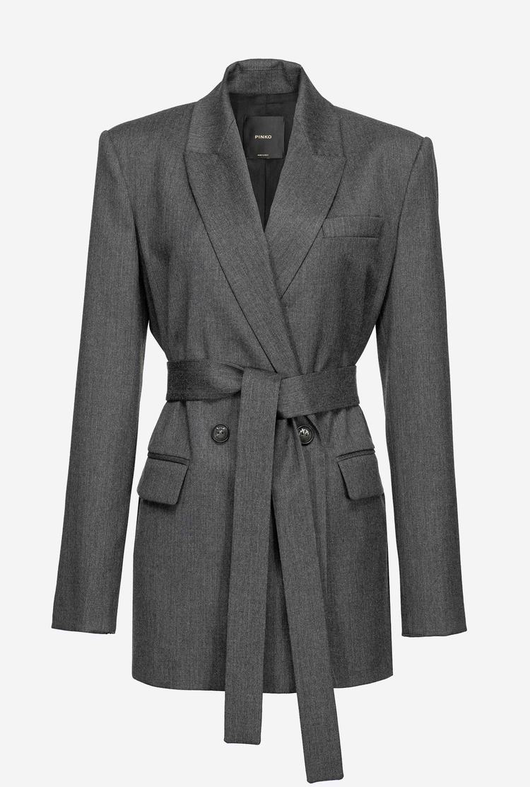 Women's Pinko Flannel Blazers Grey | Australia-49276819