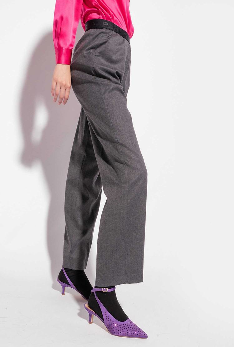 Women's Pinko Flannel Pants Grey | Australia-68359409