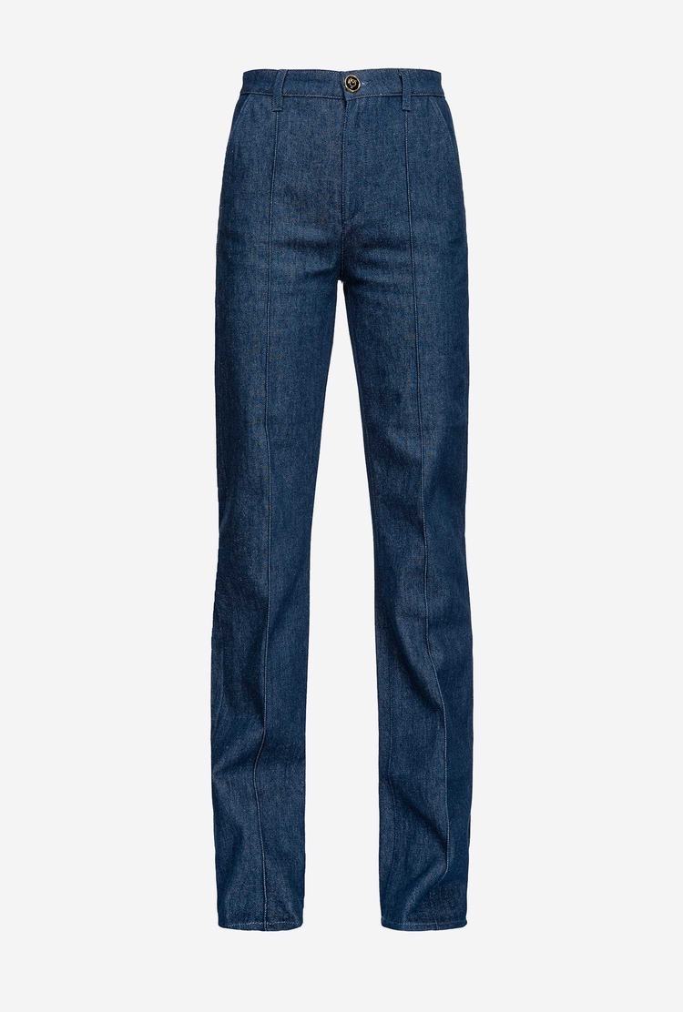 Women's Pinko Flared Flat-wash Denim Jeans Blue | Australia-31297459