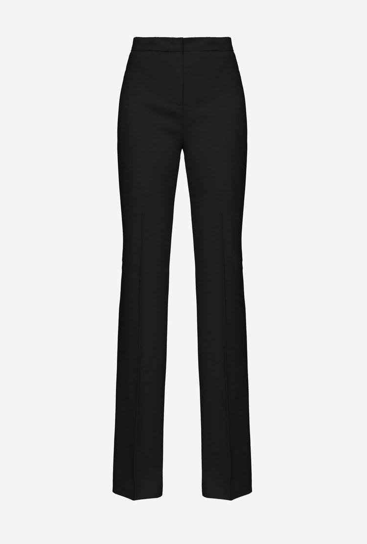 Women's Pinko Flared Stretch Pants Black | Australia-86129459