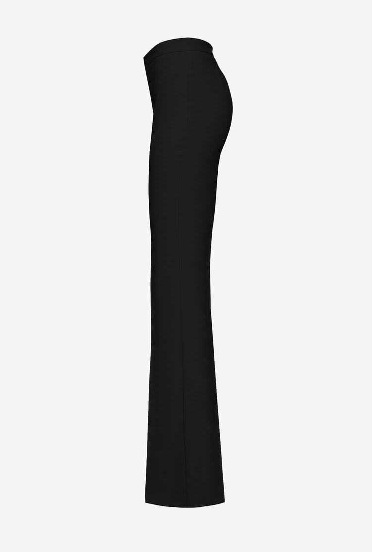 Women's Pinko Flared Stretch Pants Black | Australia-86129459