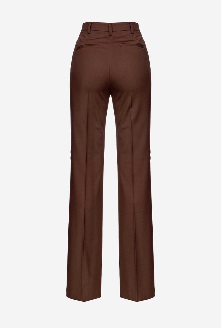 Women's Pinko Flared Stretch Pants Dark Brown | Australia-35812499