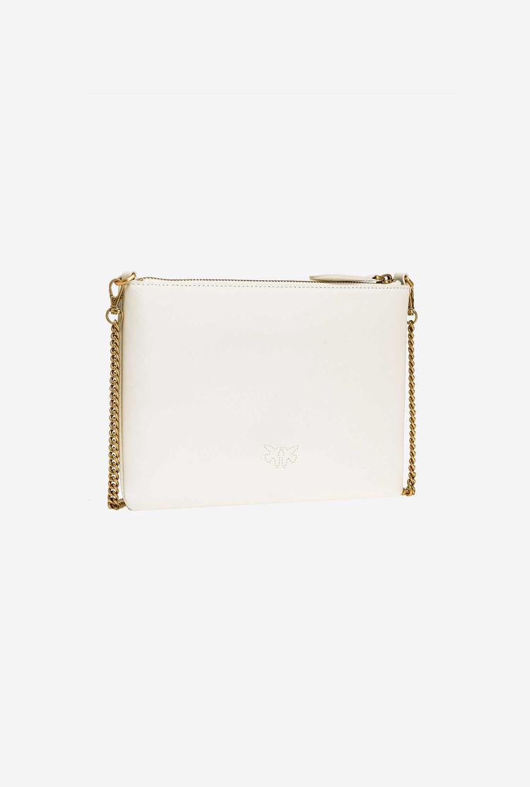 Women's Pinko Flat Love Bag Simply Crossbody Bags White Gold | Australia-35147629