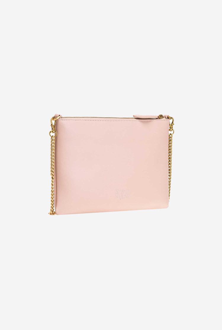 Women's Pinko Flat Love Bag Simply Crossbody Bags Pink Gold | Australia-42760899