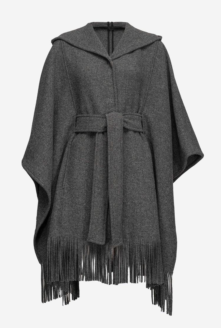 Women's Pinko Fringing Coats Grey | Australia-98756019