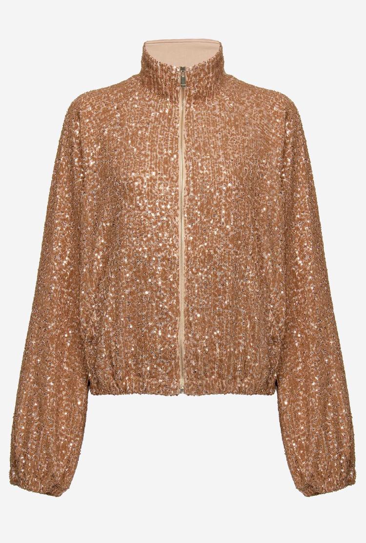 Women's Pinko Fully Sequinned Jackets Rose Gold | Australia-42590679