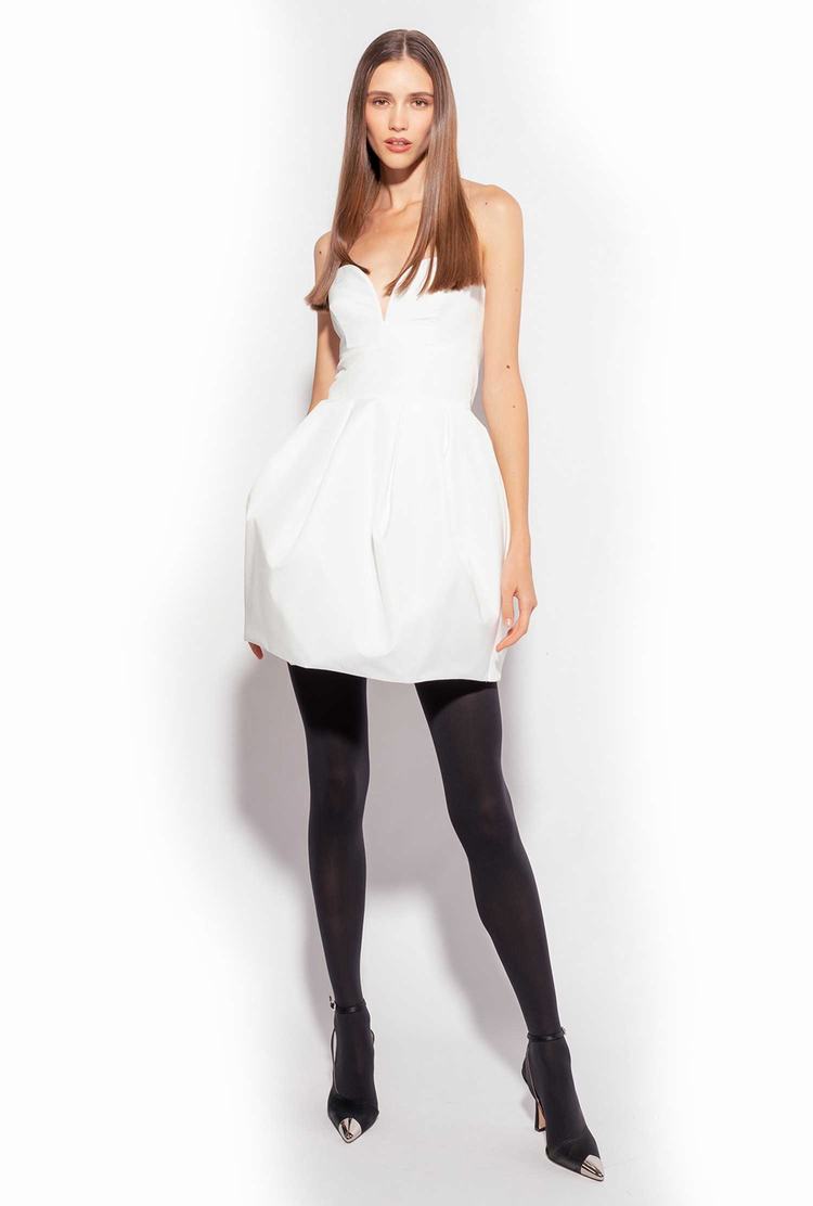 Women's Pinko Galleria Taffeta Mini Balloon Dress White | Australia-31452699