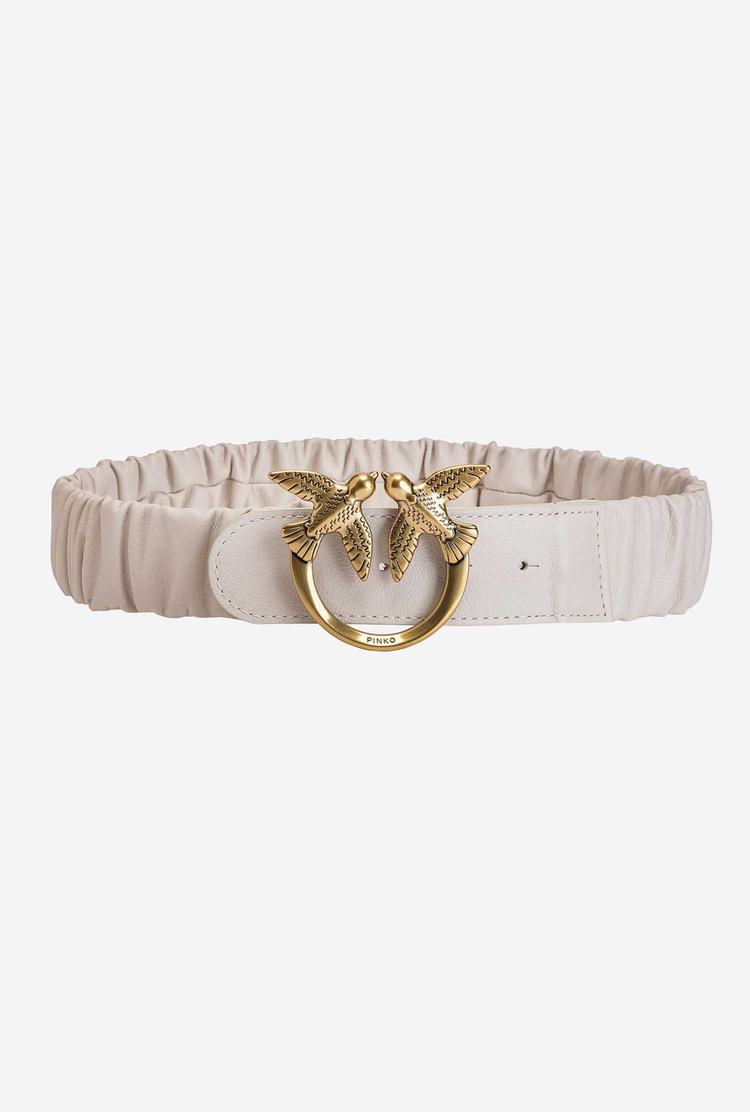 Women\'s Pinko Gathered Love Birds Belts Beige Gold | Australia-60473959