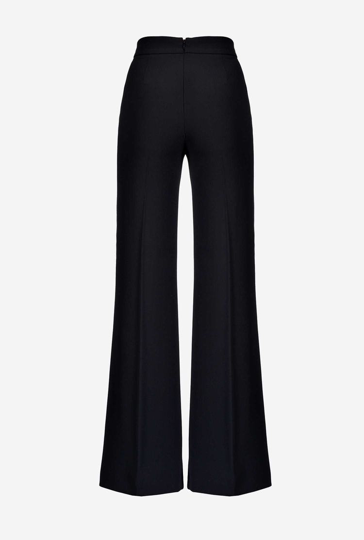 Women's Pinko Golden Buttons Pants Black | Australia-63045289