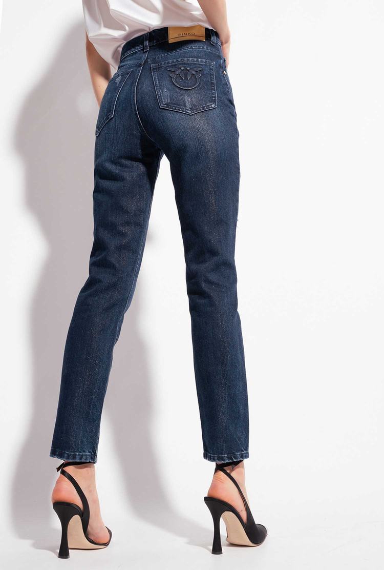 Women's Pinko Golden Details Jeans Blue | Australia-75182049