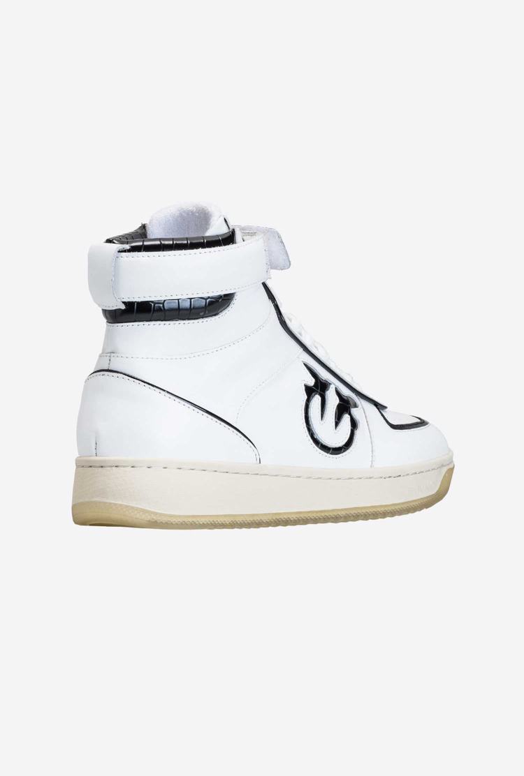 Women's Pinko High-top Sneakers White/Black | Australia-84267039