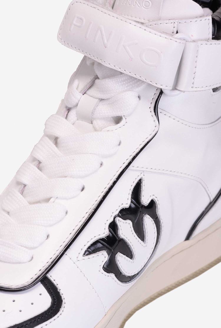 Women's Pinko High-top Sneakers White/Black | Australia-84267039